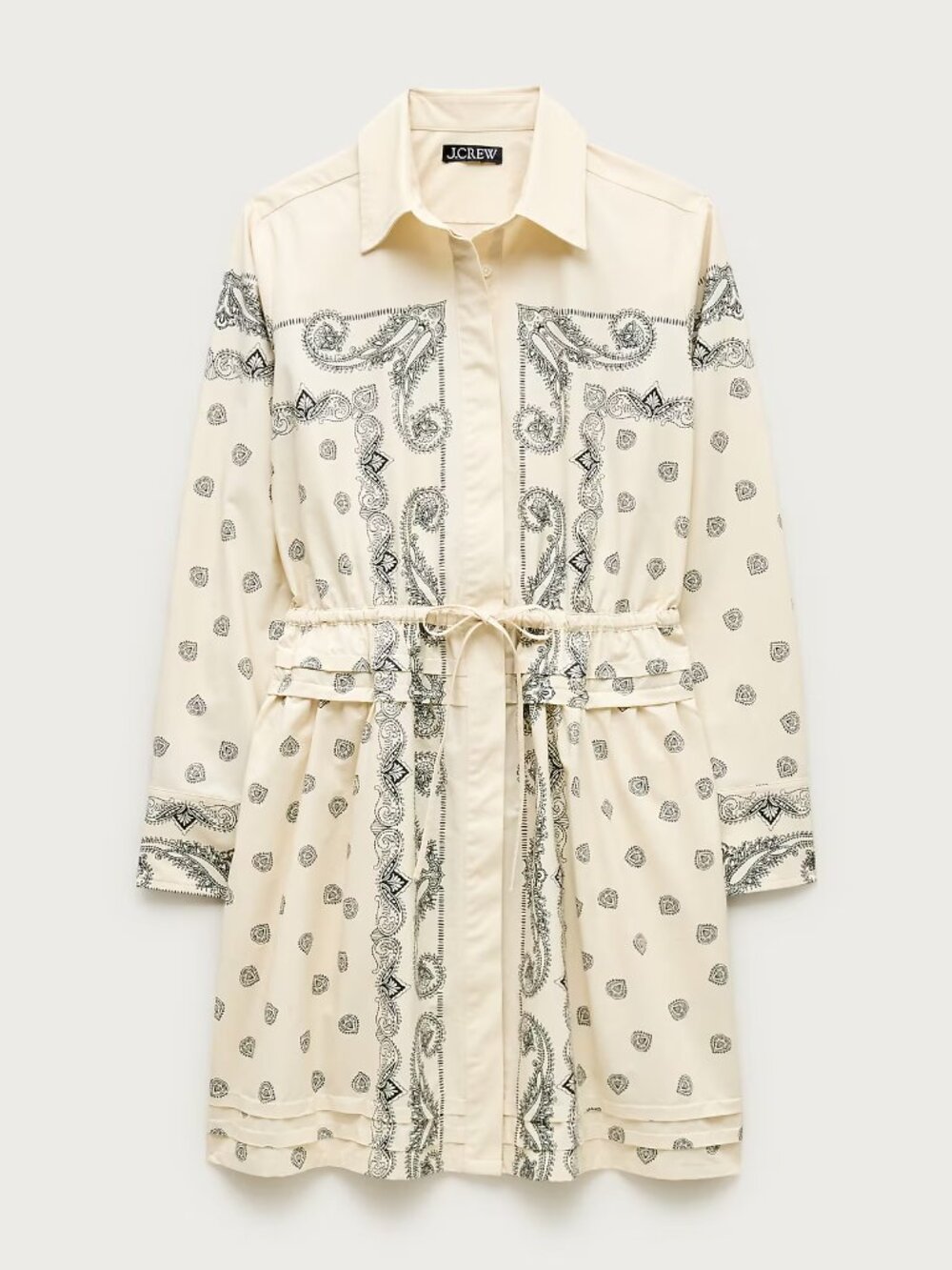 J. Crew Elena mini shirt-dress in bandana-print cotton poplin•size 6• NWT •CS946
